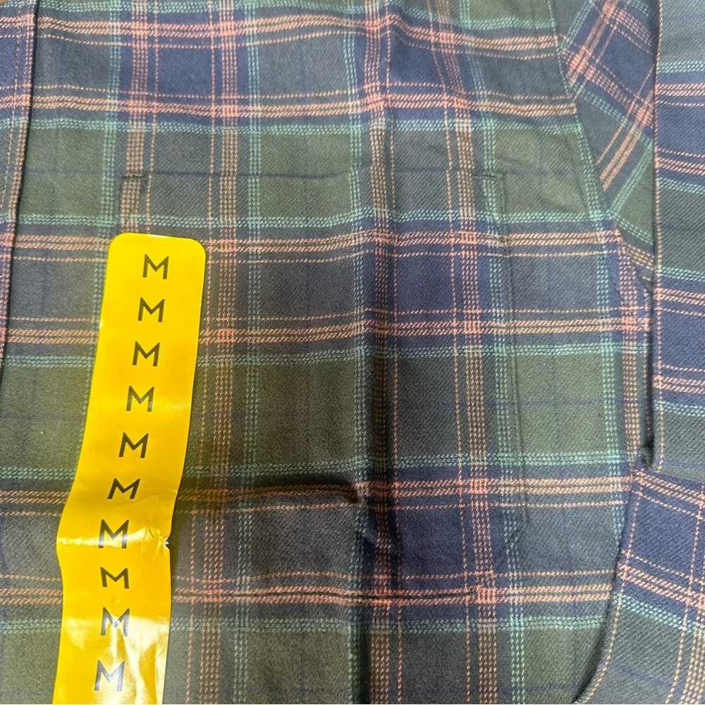 Eddie Bauer Men's Flannel Shirt Size Medium Green New - Picture 4 of 13